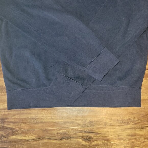 Polo Ralph Lauren Shirt Mens Medium Navy Blue 1/4 Zip Up Pullover Viscose Blend - Picture 8 of 16